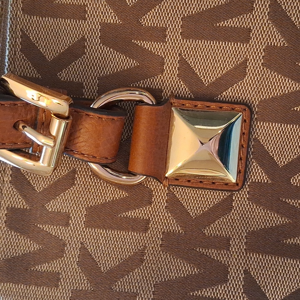 Michael Kors Signature Logo Canvas Handbag - Picture 2 of 10